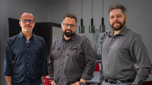 Od lewej Robert Siejka, Wojciech Pazdur i Artur Fojcik