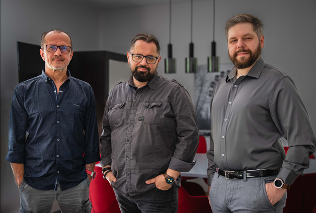 Od lewej Robert Siejka, Wojciech Pazdur i Artur Fojcik