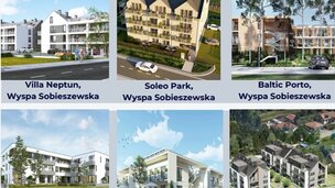 Wizualizacje niektórych inwestycji Dekpol Deweloper realizowanych na Wyspie Sobieszewskiej / prezentacja spółki