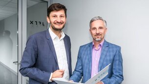 Filip Granek, Prezes Zarządu XTPL i Jacek Olszański, Członek Zarządu ds. finansowych